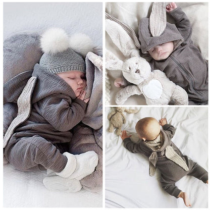 Cozy Bunny Baby Rompers